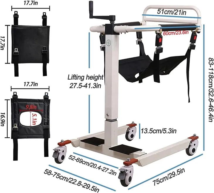 Kursi Transfer Angkat Tangan Paduan Aluminium